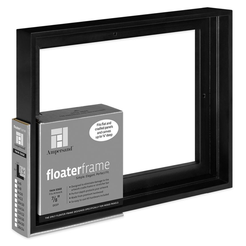 Ampersand Thin Face, Black 11"x14" Floater Frame, 7/8" Deep