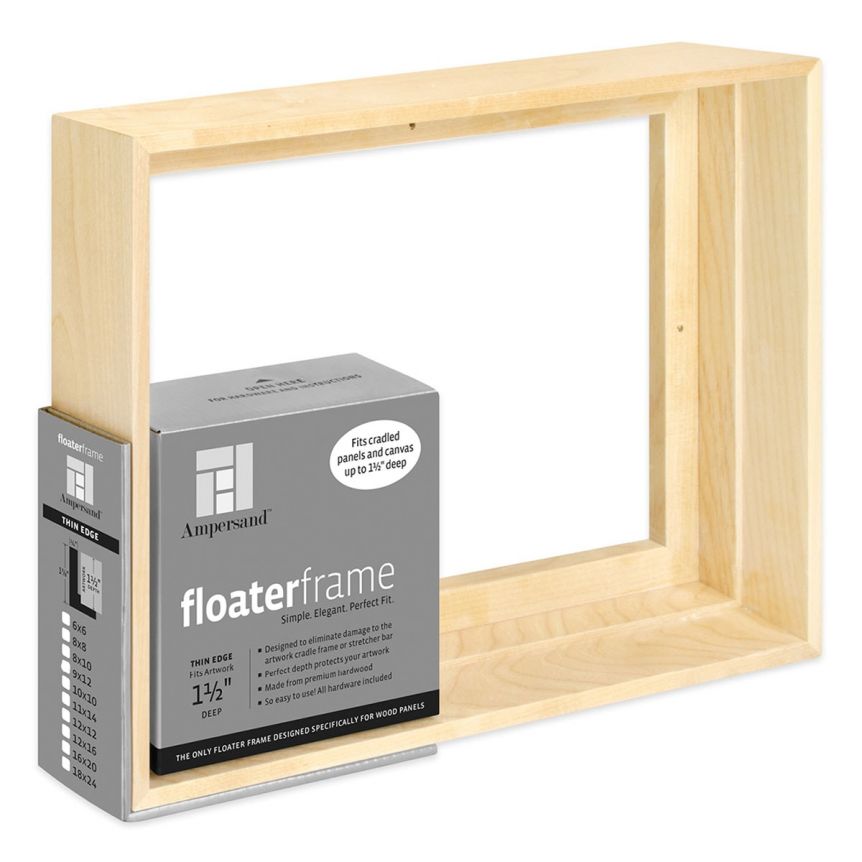 Ampersand Thin Face, Maple 11"x14" Floater Frame, 1-1/2" Deep