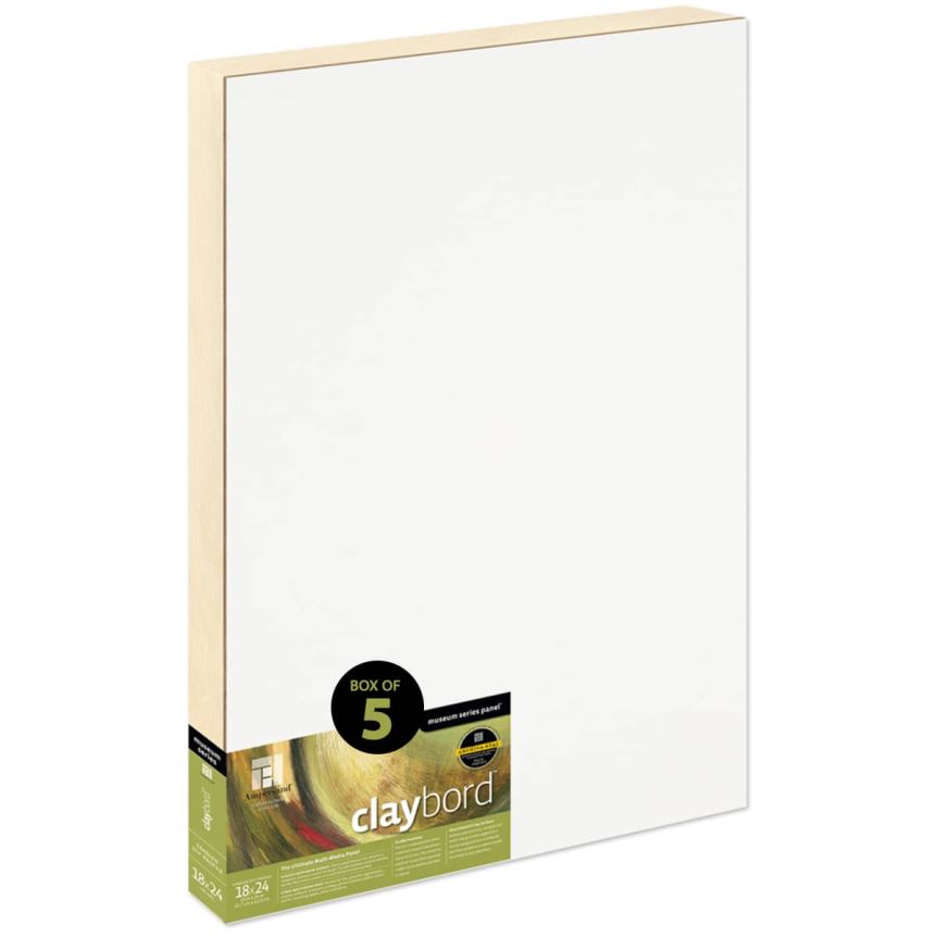 Ampersand Claybord Panel 1-1/2" Cradle - 18" x 24" (Box of 5)