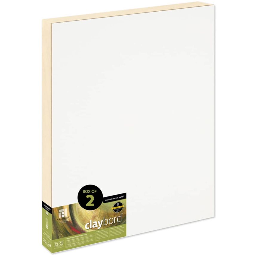 Ampersand Claybord Panel 1-1/2" Cradle - 22" x 28" (Box of 2)