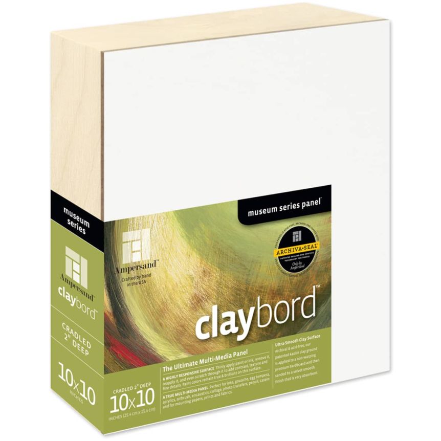 Claybord Smooth Panel 2" Cradle 10X10 