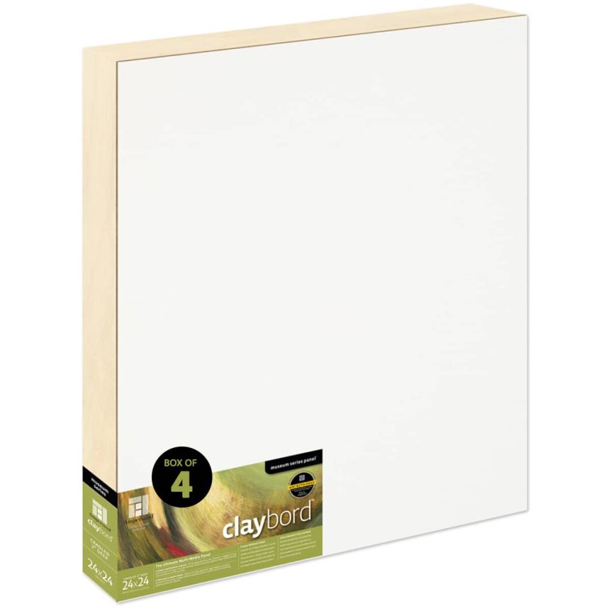 Ampersand Claybord Panel 2" Cradle - 24" x 24" (Box of 4)