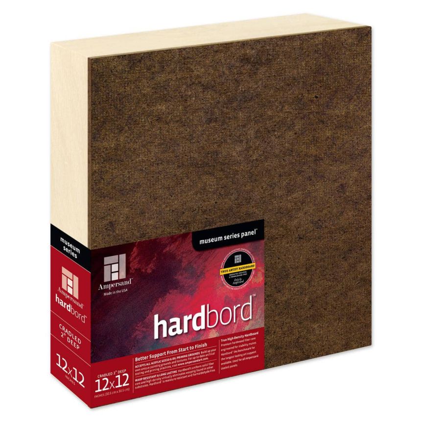 Ampersand Hardbord 2" Deep Cradled Panel 12x12"