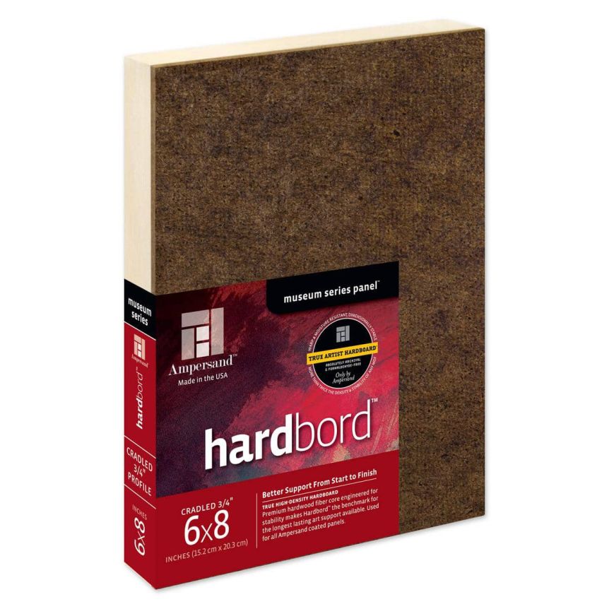 Ampersand Hardbord 3/4" Cradled Panel 6x8"