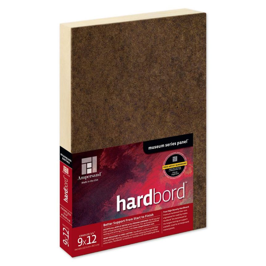 Ampersand Hardbord 3/4" Cradled Panel 9x12"