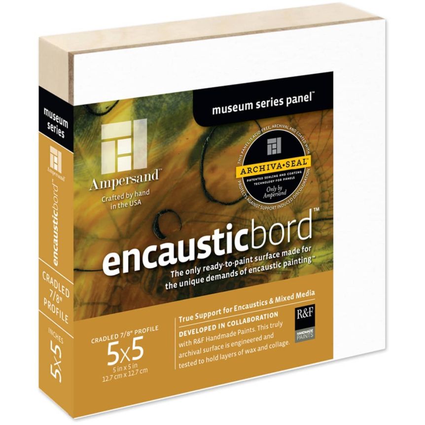 Ampersand Encausticbord 7/8" Cradled Panel 5x5"