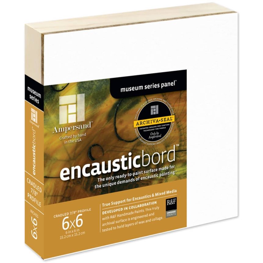 Ampersand Encausticbord 7/8" Cradled Panel 6x6"