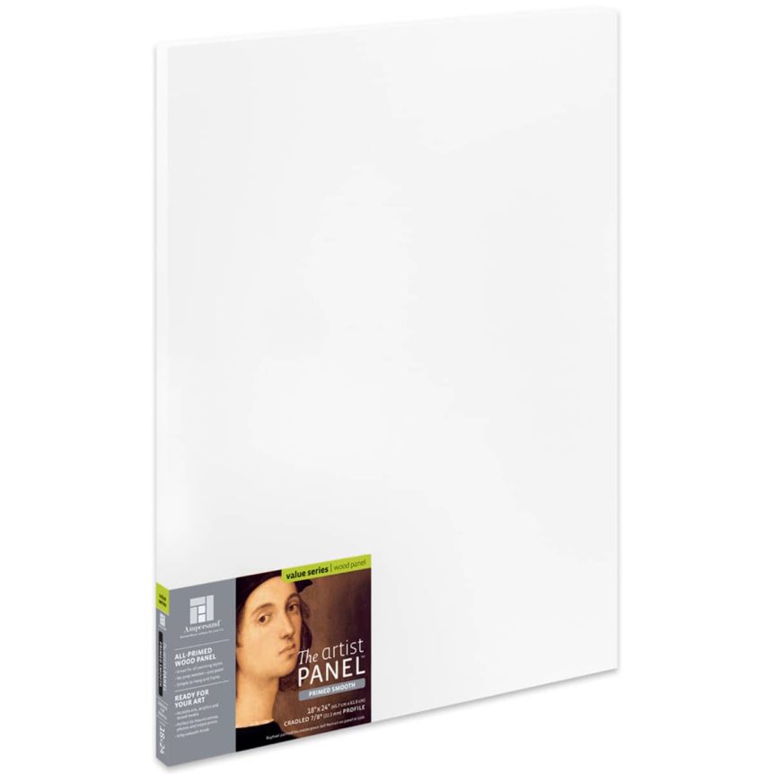 Ampersand Artist Primed Smooth 7/8" Cradled Panel 18" x 24"