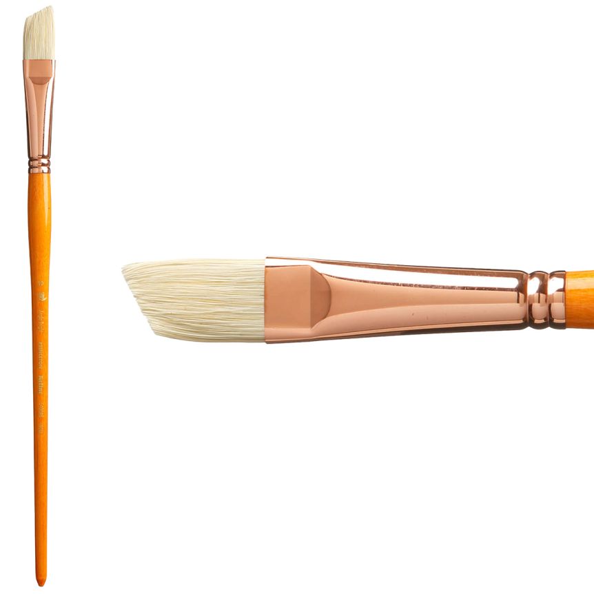 Princeton Refine Series 5400 Natural Bristle Brush - Angle Bright, Long Handle, Size 10