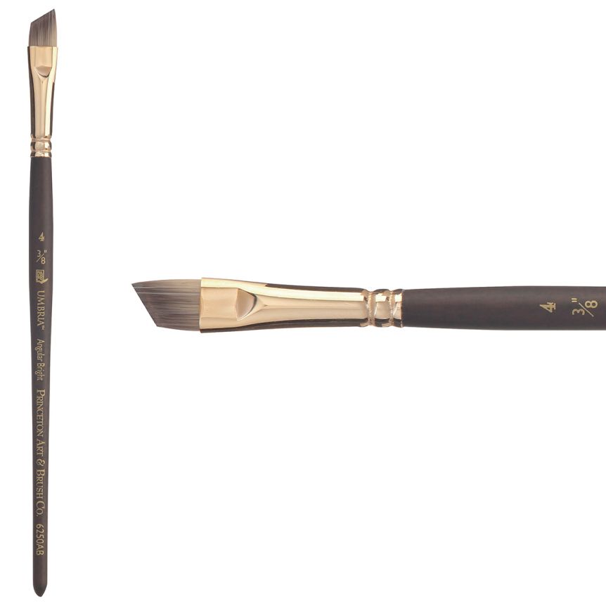 Princeton Umbria&trade; Series 6250 Synthetic Brush - Angle Bright, Short Handle, Size 4