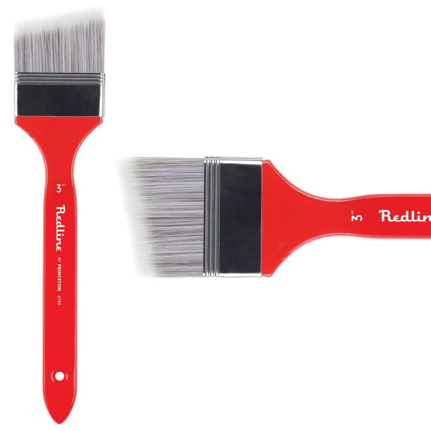 Princeton Redline Series 6700 Brush - Angle Mottler, Long Handle, Size 3"