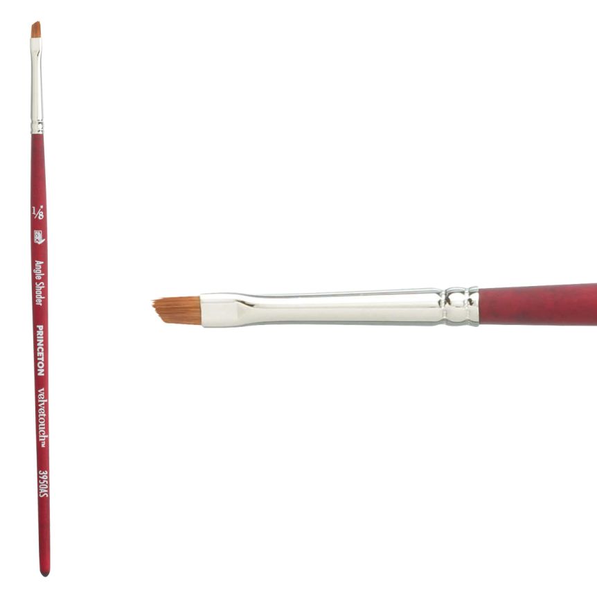 Princeton Velvetouch™ Series 3950 Synthetic Blend Brush 1/8" Angle Shader