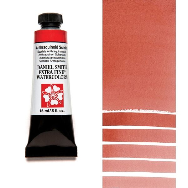Daniel Smith Extra Fine Watercolors - Anthraquinoid Scarlet, 15 ml Tube