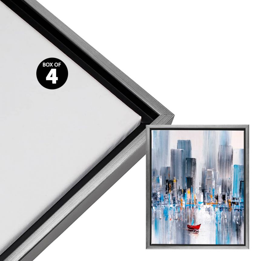 Cardinali Renewal Core Floater Frame -  Black/Antique Silver 18"x36" Frame (Box of 4)