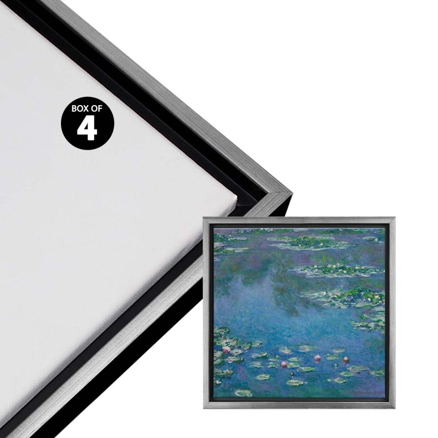Cardinali Renewal Core Floater Frame, Black/Antique Silver 24"x24" - 3/4" Deep  (Box of 4)