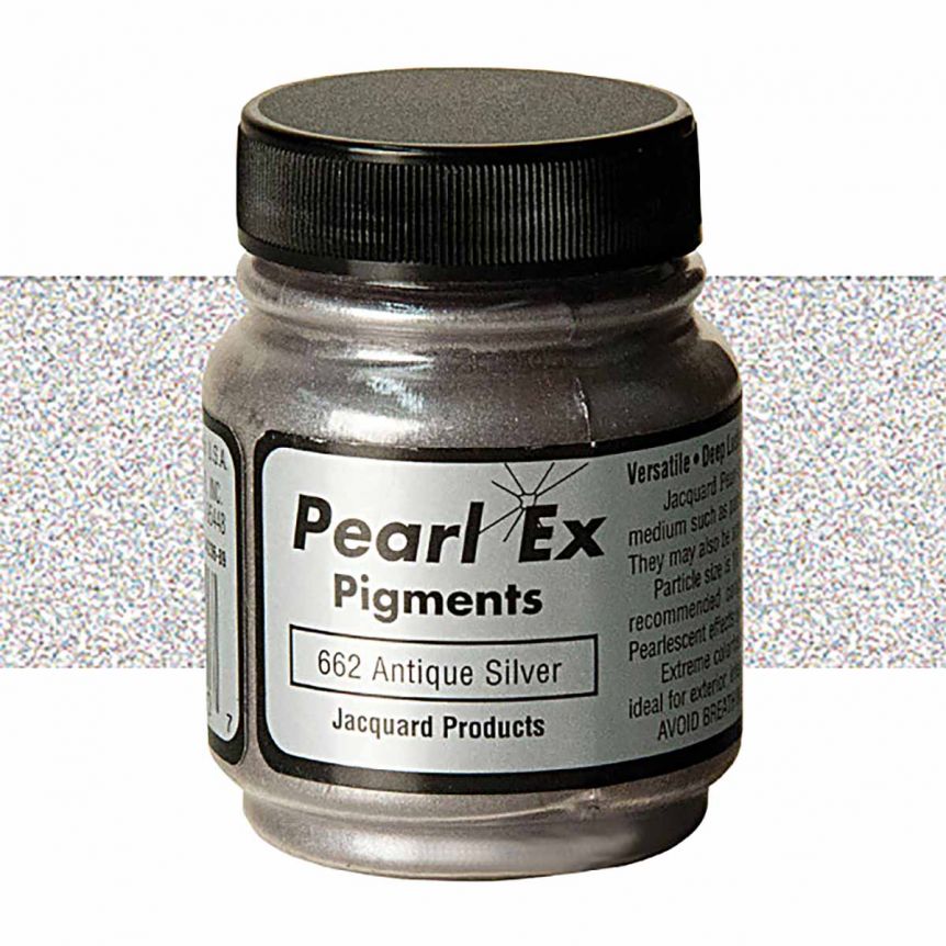 Jacquard Pearl Ex Powdered Pigment - Antique Silver .75oz 