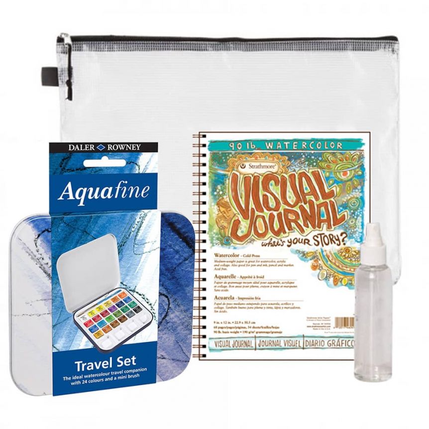 Daler-Rowney | Aquafine Watercolor Half Pan Travel Set of 12