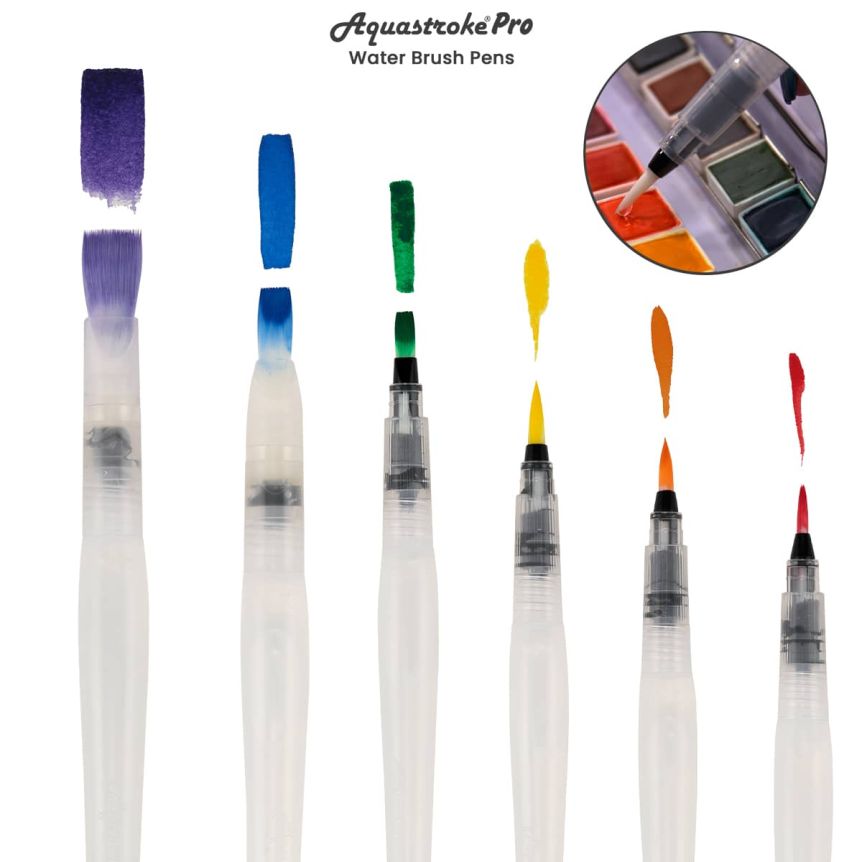 Aquastroke Pro Water Brush Pens & Sets