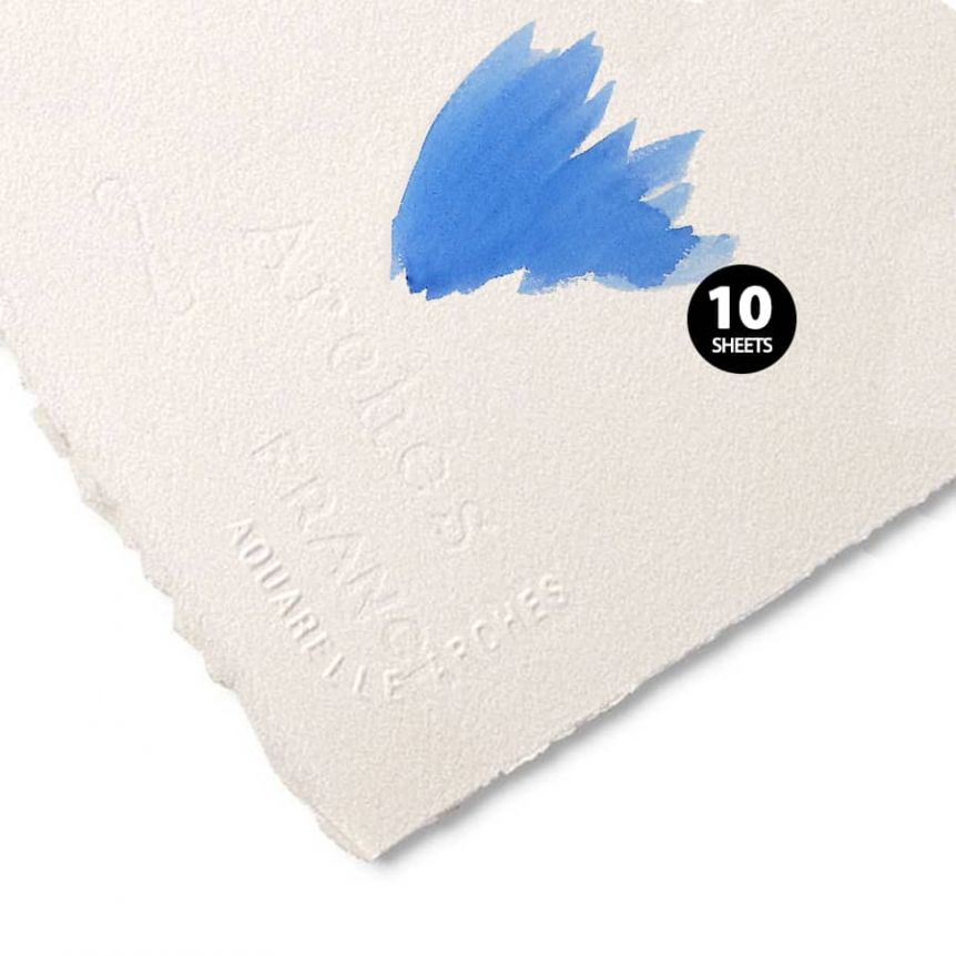 Arches Natural White 90lb Watercolor Paper, 22"x30" Cold Press (10