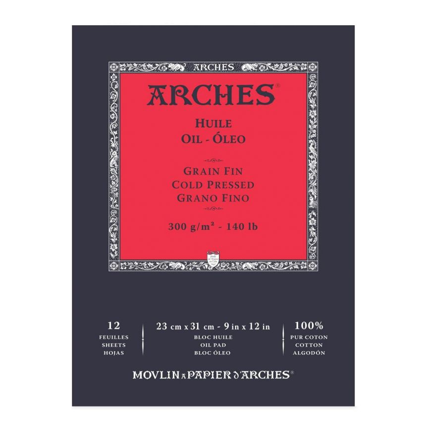 Arches Oil Paper Pad 9x12", 140lb Tape-Bound