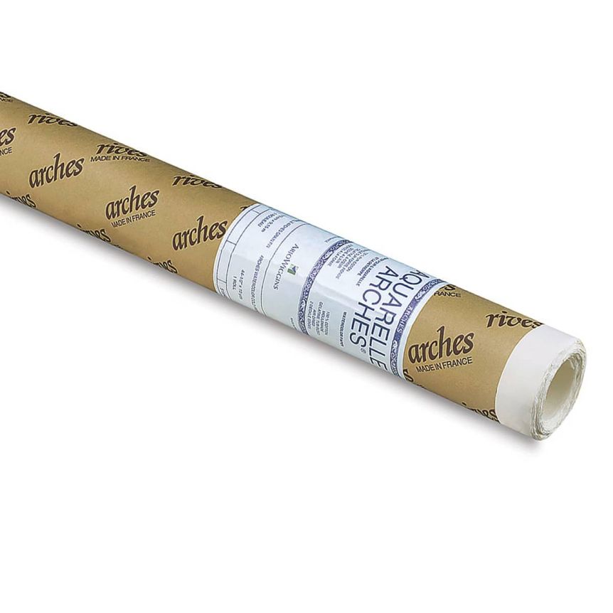 Arches Natural White Watercolor Roll, 140 lb Cold Press, 44-1/2 x 10yd