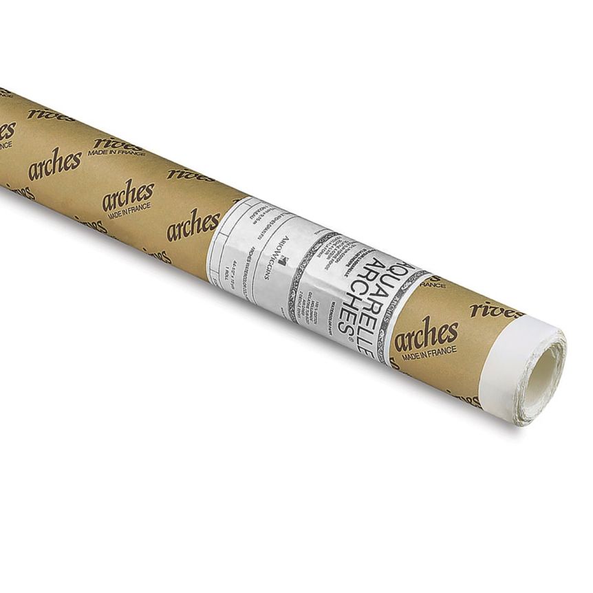 Arches Natural White Watercolor Roll, 156lb Hot Press, 51" x 10yd