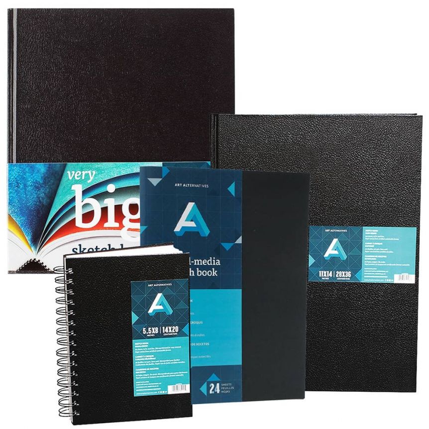 3 Piece Left-Handed Sketchbook Set