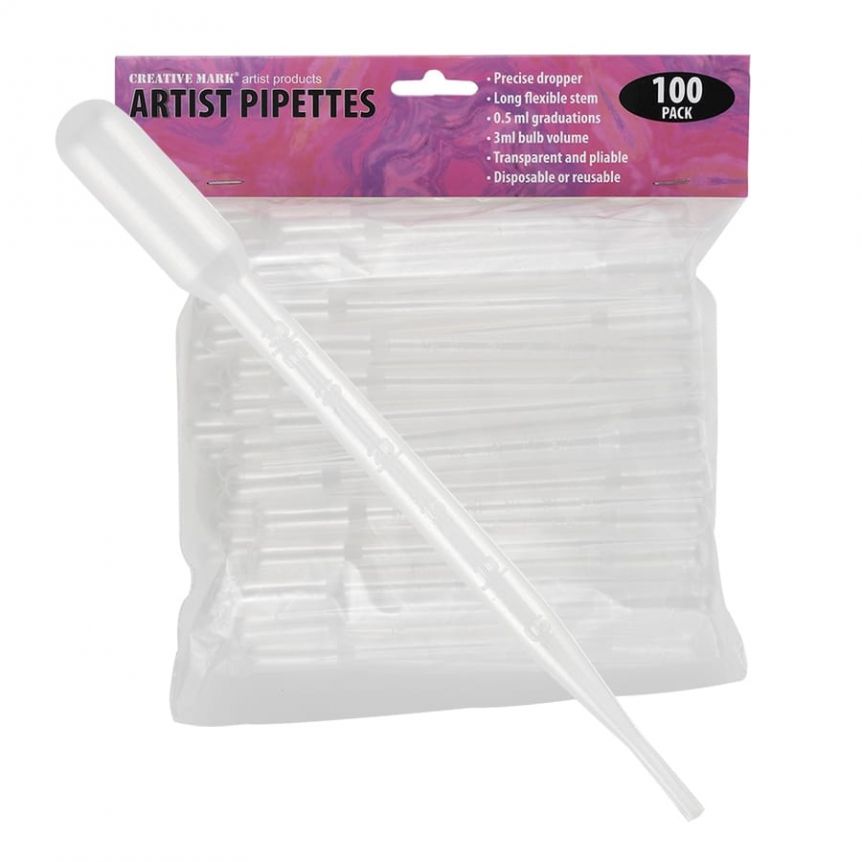 Art Paint Pipettes 6"L 3ml Pack of 100 Creative Mark