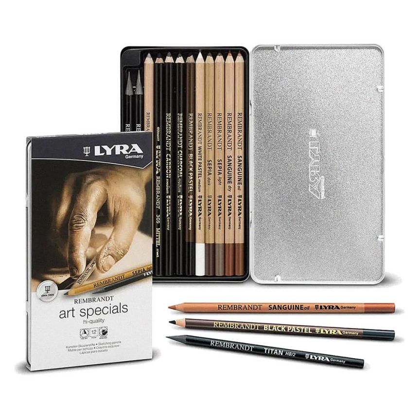 Graphite Aquarelle Lyra Remembrandt Sketching Pencils