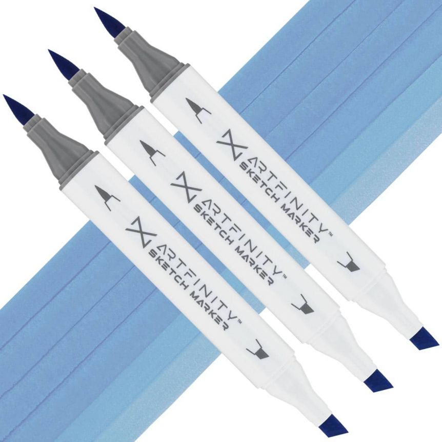 Artfinity Sketch Marker - Cerulean Blue B4-4, Box of 3