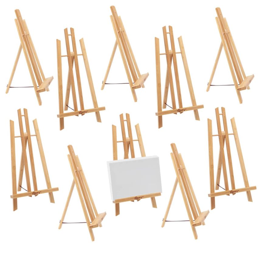 Artistry Wood Display Easel, Medium Bamboo - Pack of 10