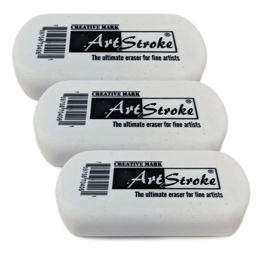 Creative Mark ArtStroke Fine Art Eraser - White, 3 Pack