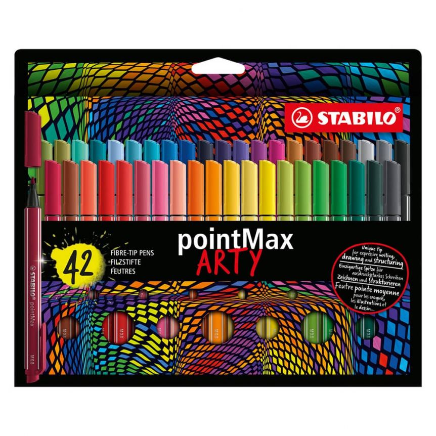 Stabilo Pointmax .8mm Pen Arty Set of 42