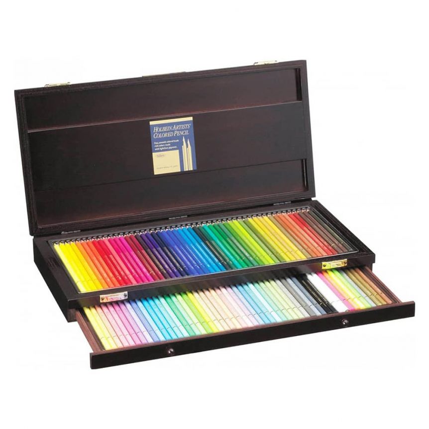 Holbein Artist Colored Pencil 150 Colors Wood Box Set