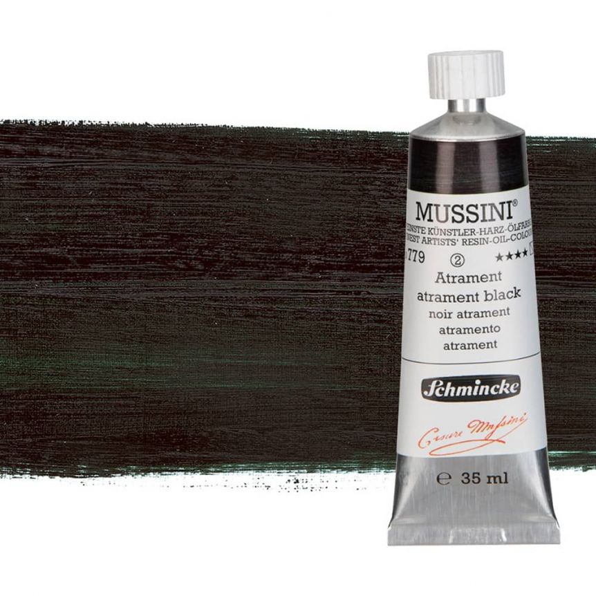 Schmincke Mussini Oil Color 35 ml Tube - Atrament Black