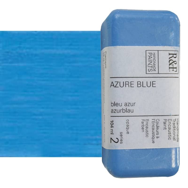 R&F Encaustic Handmade Paint 104 ml Block - Azure Blue