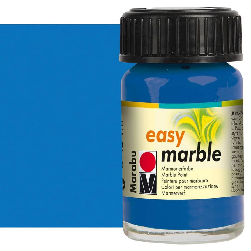 Marabu Easy Marble Azure Blue Paint, 15ml