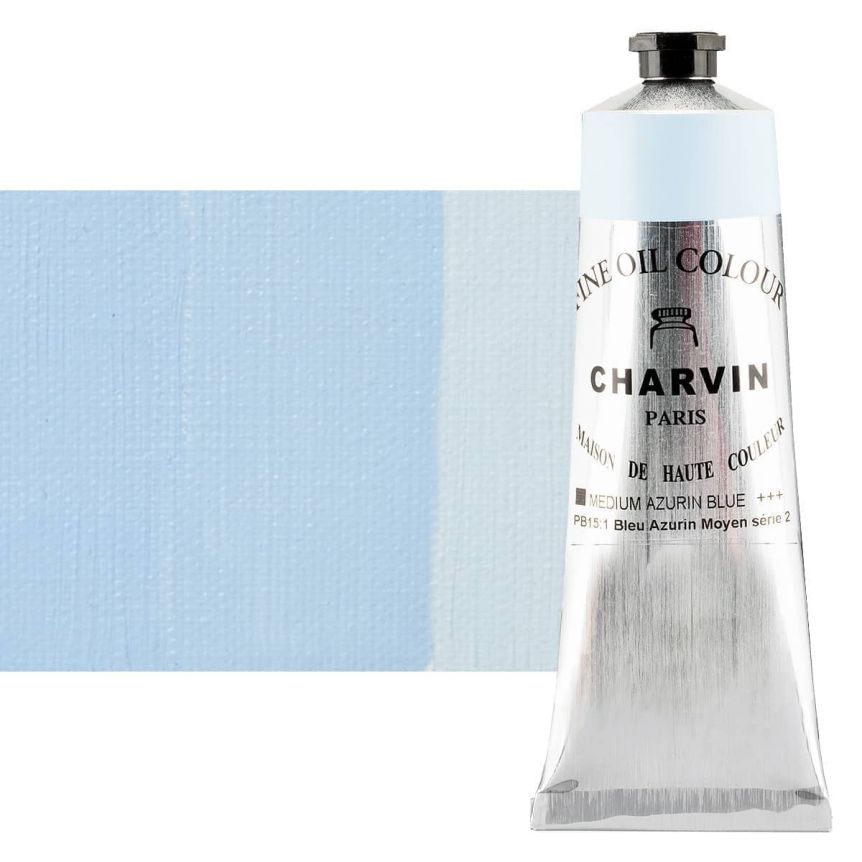 Charvin Fine Oil Paint, Azurin Blue Medium - 150ml