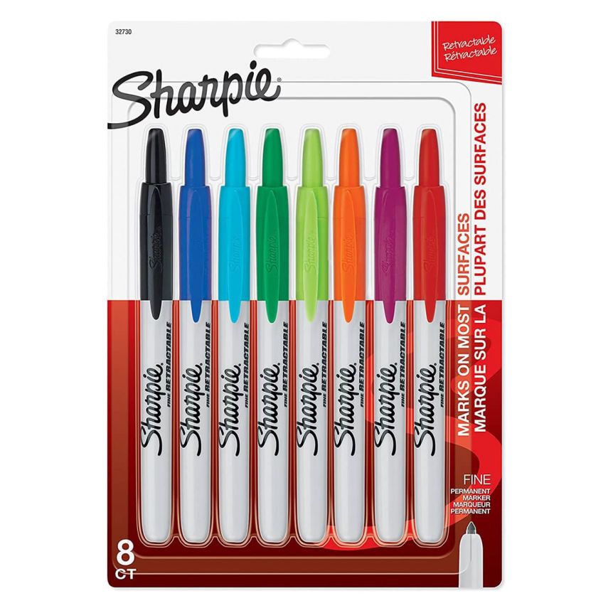 Sharpie Marker Set Retractable Basic Colors (Set of 8)
