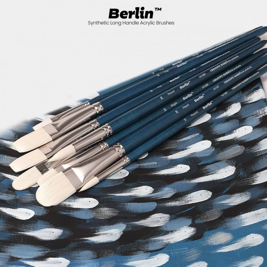 Berlin Synthetic Long Handle Acrylic Brushes