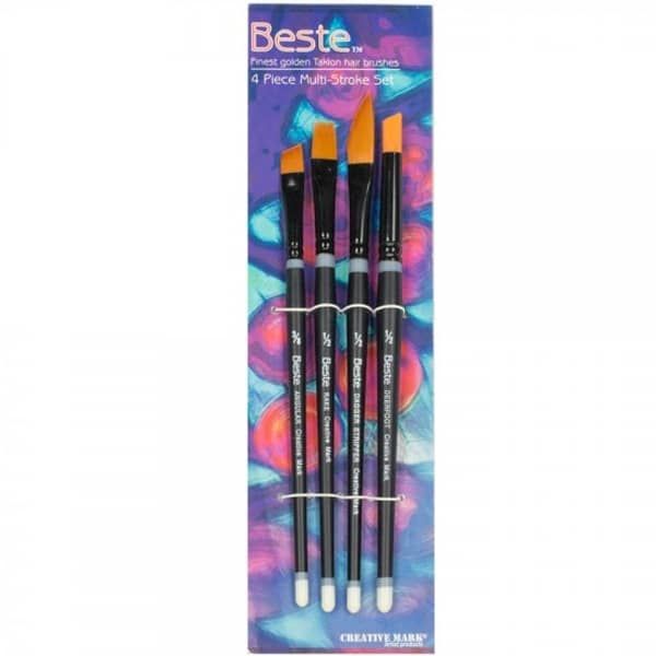 Beste Golden Taklon Multi-Stroke Brush Set of 4