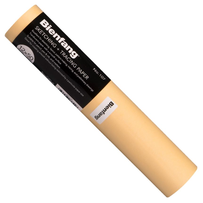 Bienfang Sketching and Tracing Paper Roll - 107 Canary Yellow, 12” x 50 Yards
