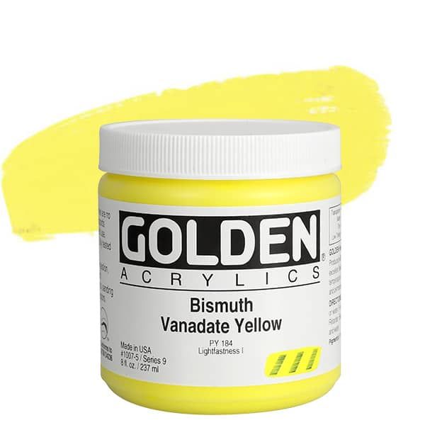 GOLDEN Heavy Body Acrylics - Bismuth Vanadate Yellow, 8oz Jar