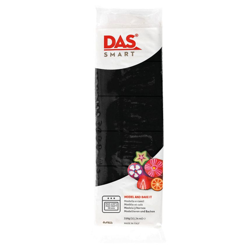 Das Smart Modeling Polymer Clay - Black, 12.34oz