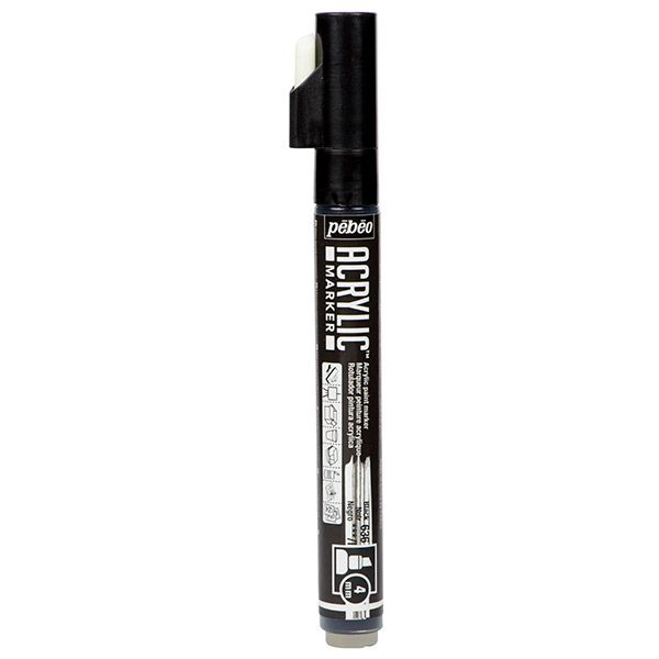 Pebeo Chisel Acrylic Marker 4mm - Black