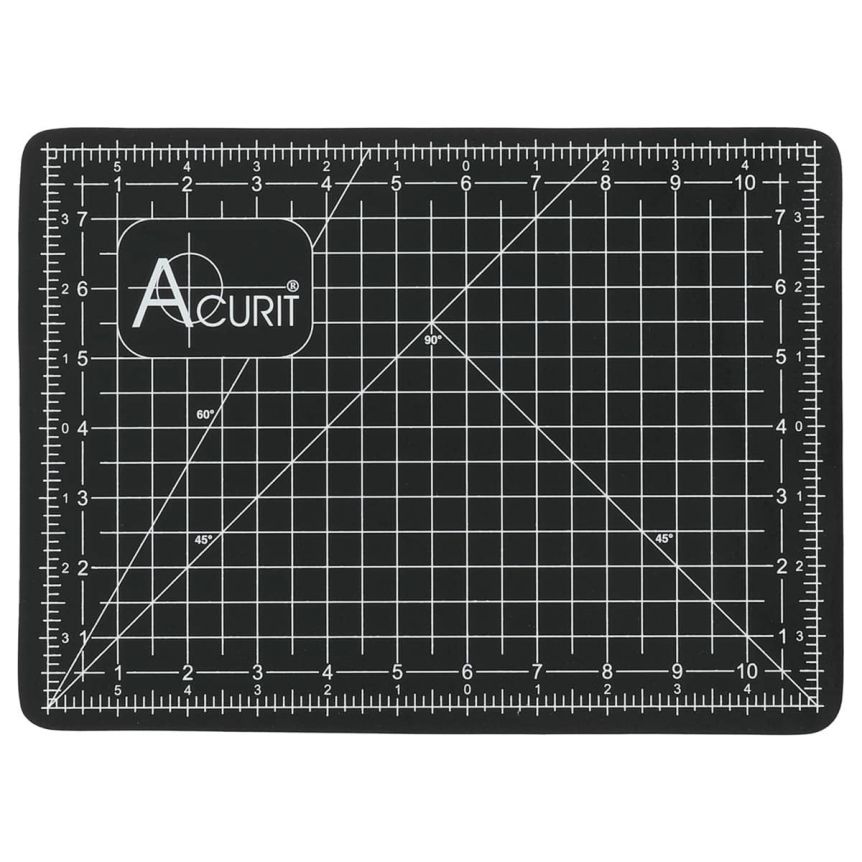 Acurit Self Healing Cutting Mat 9x12 in Black