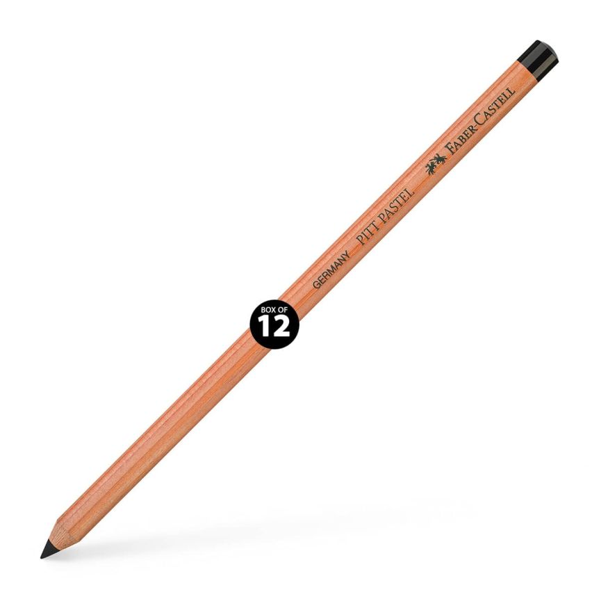 Faber-Castell Pitt Pastel Pencil, No. 199 - Black (Box of 12)