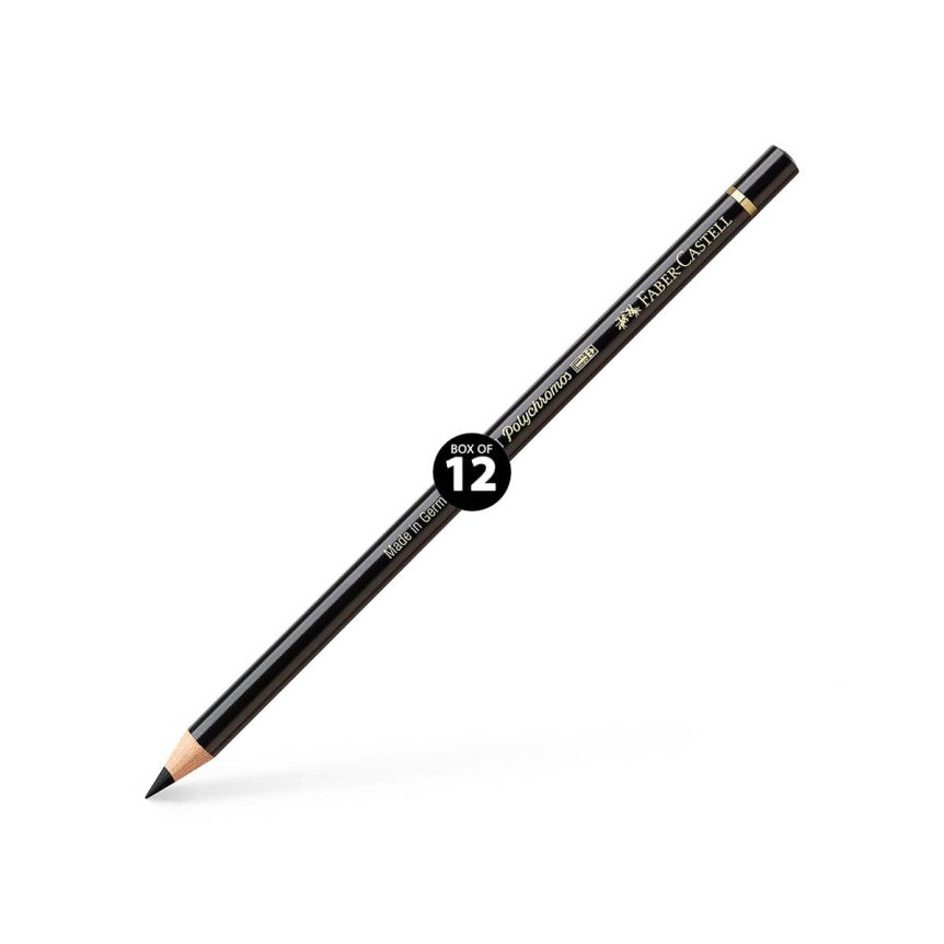 Faber-Castell Polychromos Pencil, No. 199 - Black (Box of 12)