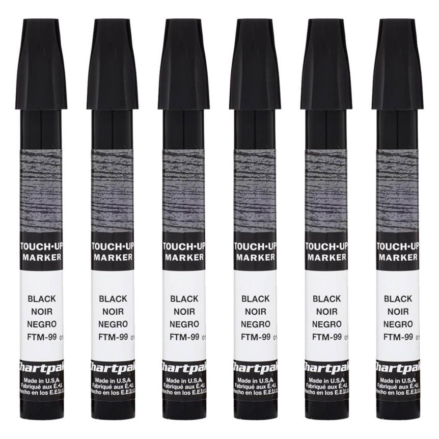 Chartpak Frame Touch-Up Markers - Black (Box of 6)