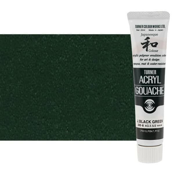 Turner Acryl Gouache Matte Acrylics 20 ml - Japanesque Black Green